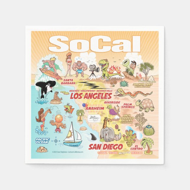 Sunny SoCal Napkin (Front)