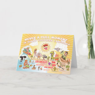Sunny Southern California Blank Greeting Card