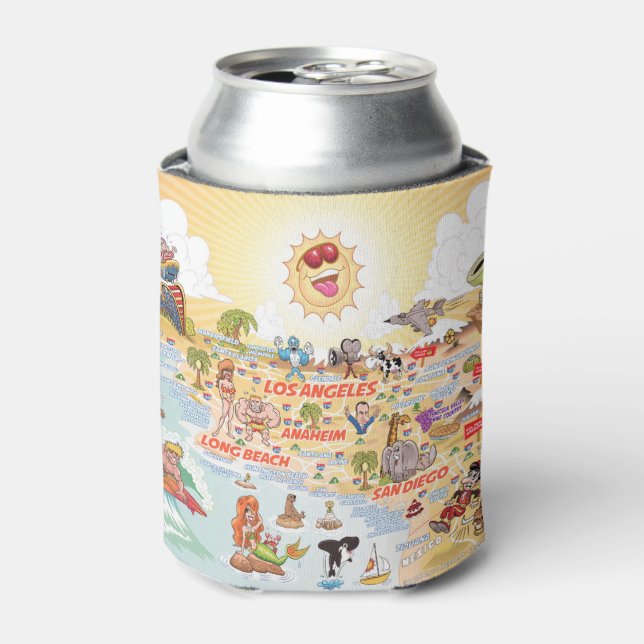 Sunny Southern California Can Cooler (Can Front)
