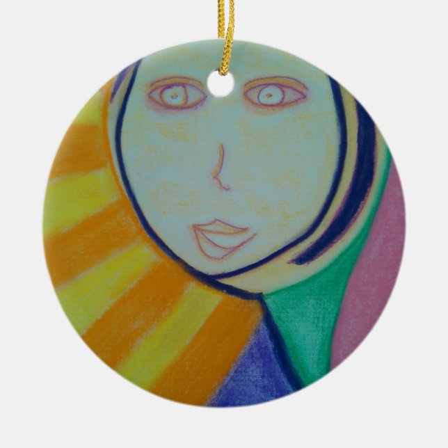 Sunny Spirit Ceramic Tree Decoration (Front)