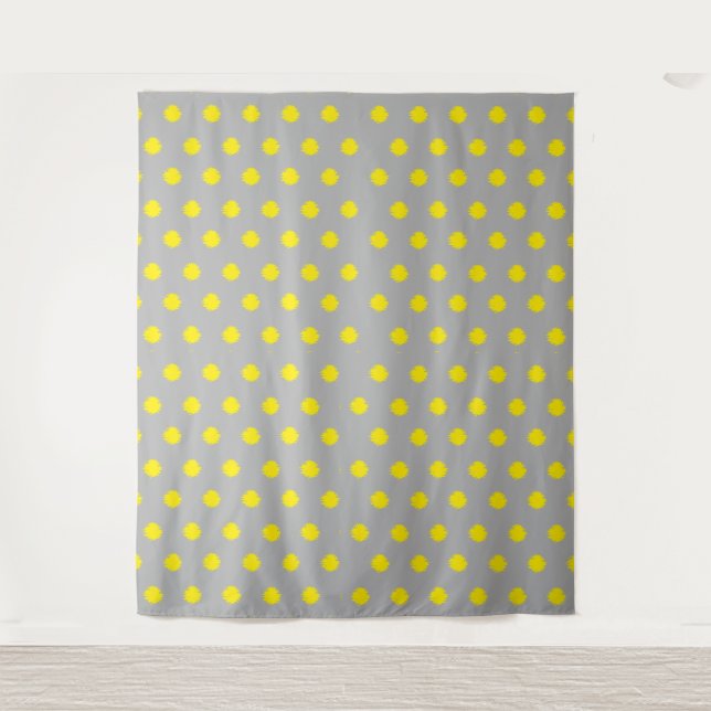 Sunny Splatter Polka Dot Pattern Tapestry (Front)