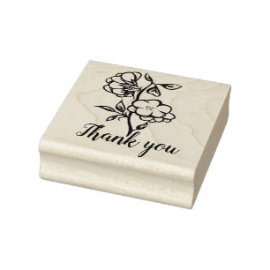 Sunny Spring Flower "Vintage Flower" Springtime Rubber Stamp