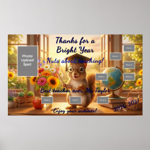 Sunny Squirrel End of Year Teacher Appreciation Poster