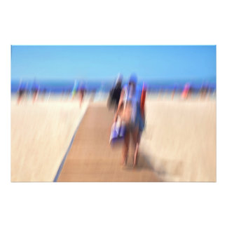 Sunny Summer Beach colourful Ocean Sun Summer Sea  Photo Print