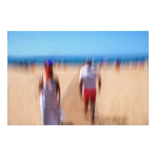 Sunny Summer Beach colourful Ocean Sun Summer Sea Photo Print