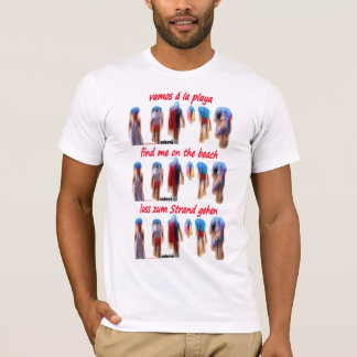 Sunny Summer Beach colourful Ocean Sun Summer Sea  T-Shirt