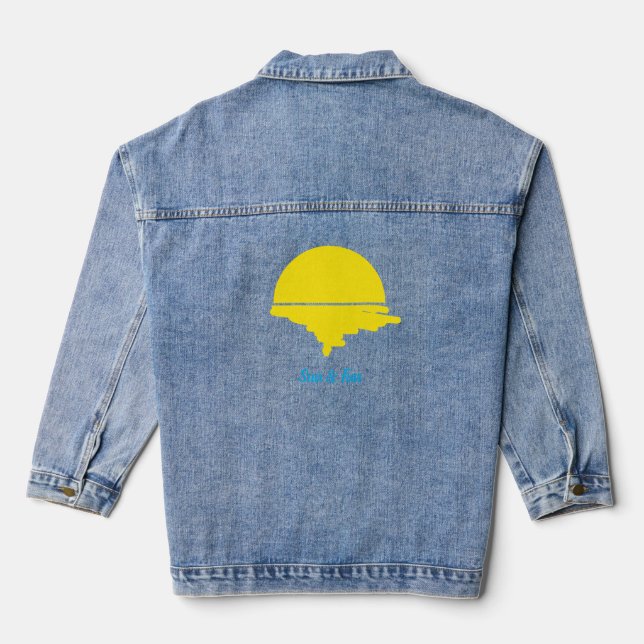Sunny Summer Break  Denim Jacket (Back)