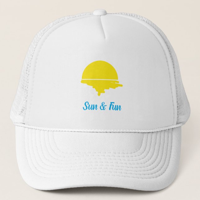 Sunny Summer Break  Trucker Hat (Front)