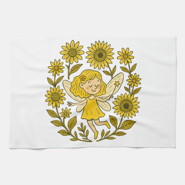Sunny Summer Fairy                                 Tea Towel (Horizontal)