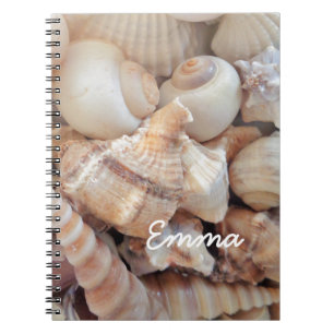 Sunny Summer Seashells, Sea Shells Beach Love Notebook