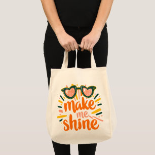 Sunny Summer Shine Lettering Tote Bag