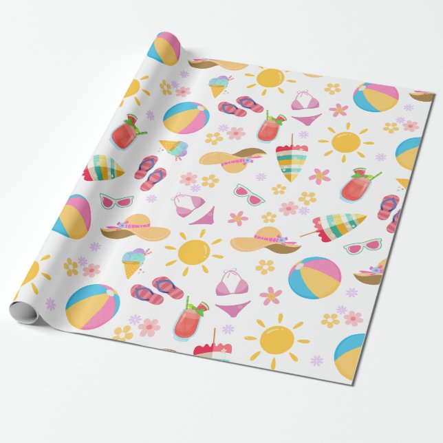 Sunny Summer  Wrapping Paper (Unrolled)