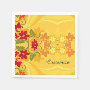Sunny Summer Yellow Floral Napkins