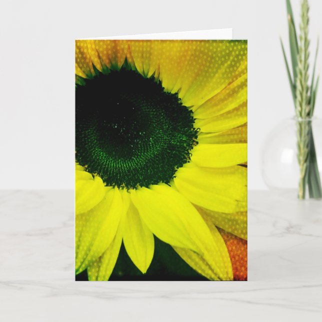 Sunny Sunflower Blank Greeting Card (Front)