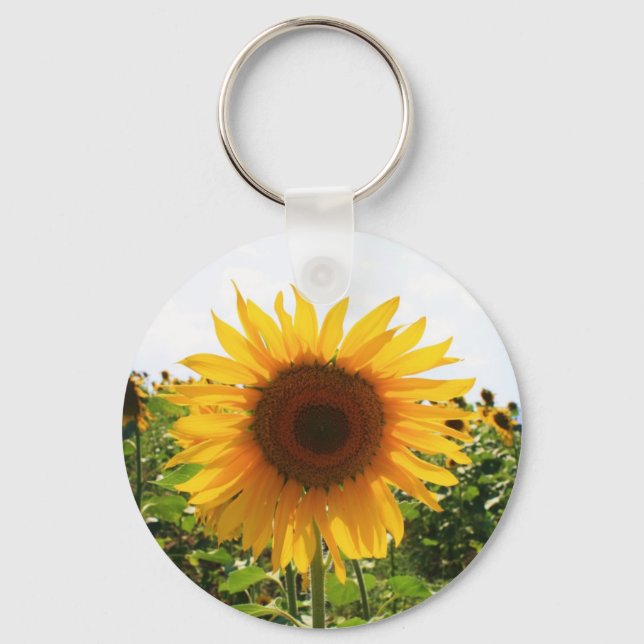 Sunny Sunflower Key Ring (Front)
