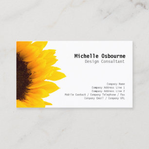 Sunny Sunflower Nature Business Card