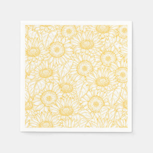 Sunny Sunflower Pattern Napkin