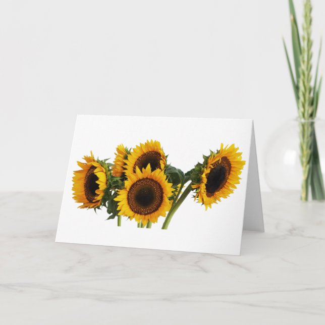 Sunny Sunflowers Holiday Card (Front)