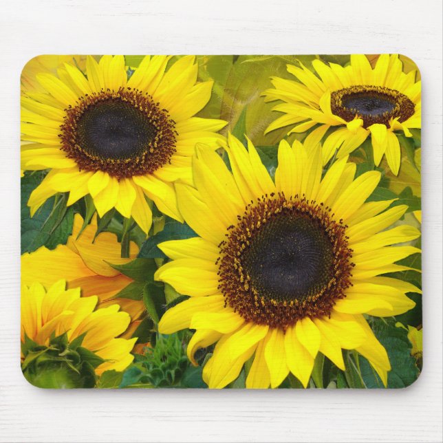 Sunny Sunflowers Mouse Mat (Front)