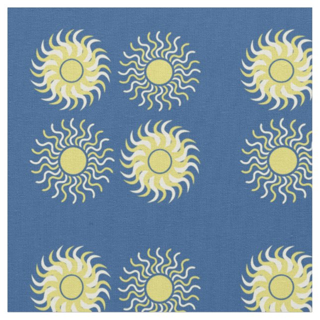 Sunny Suns Design Fabric (Close Up)