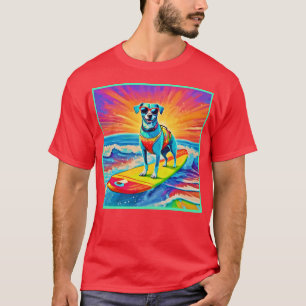 Sunny Surfing Pup: Beach Bliss T-Shirt