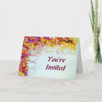 Sunny Swirls Invitation Card