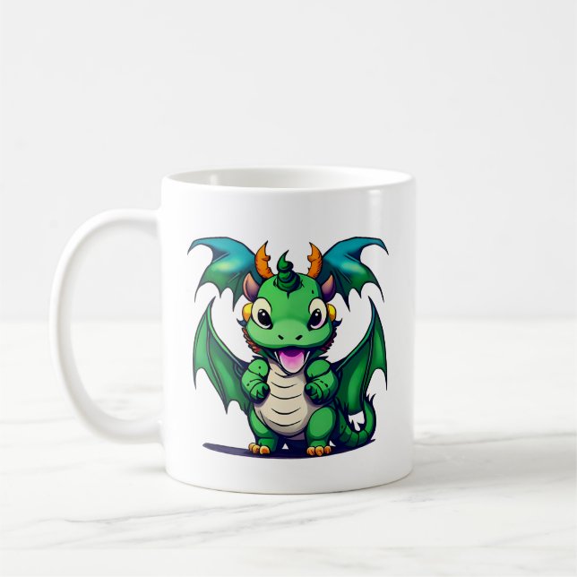 Sunny The Friendly Dragon Coffee Mug (Left)