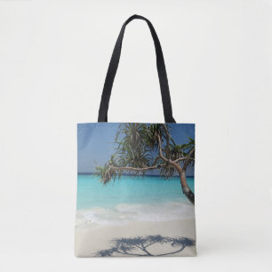Sunny Tropical Beach Ocean Paradise Tote Bag