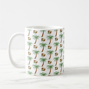 Sunny Tropical Palm Tree Island Escape Coffee Mug