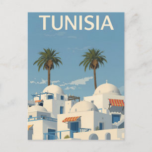 Sunny Tunisia Coastal View Postcard