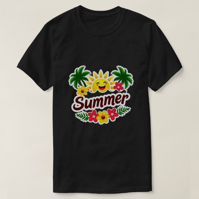Sunny Vibes Summer T-Shirt (Design Front)