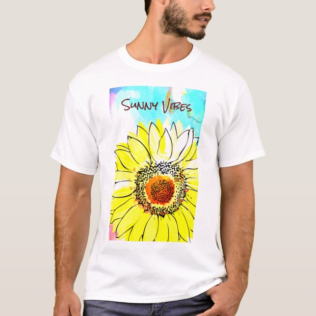 Sunny Vibes sunflower vibrant T-Shirt (Front)
