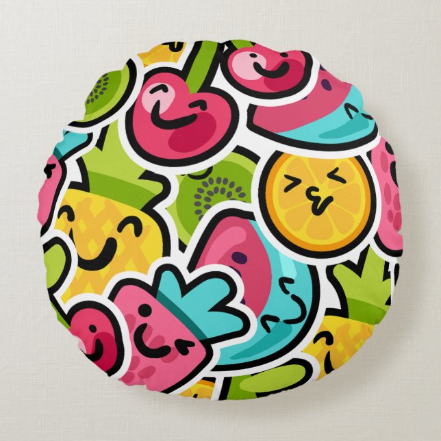Sunny Vibes – Your Summer Store ☀️🏖️ Round Cushion (Front)