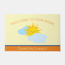 Sunny Warm Smile Yellow: Editable Family Name