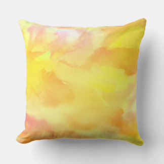 SUNNY WATERCOLOR Retro DESIGN Throw Pillow