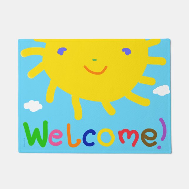Sunny Welcome Doormat (Front)