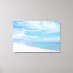 Sunny White Sand Beach Sea Landscape Travel Photo Canvas Print