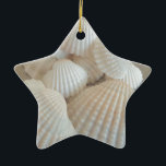 Sunny White Seashells, Summer Beach Exotic Ceramic Tree Decoration<br><div class="desc">Sunny White Seashells,  Summer Beach,  Exotic</div>