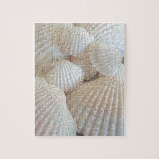 Sunny White Seashells, Summer Beach Exotic Jigsaw Puzzle (Vertical)