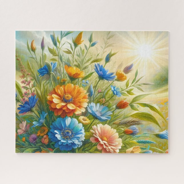 Sunny Wildflower Meadows Jigsaw Puzzle (Horizontal)