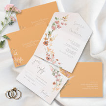 Sunny Wildflower Wedding Peach ID1023