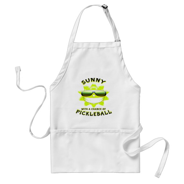 Sunny With a Chance of PickleBall Standard Apron (Front)