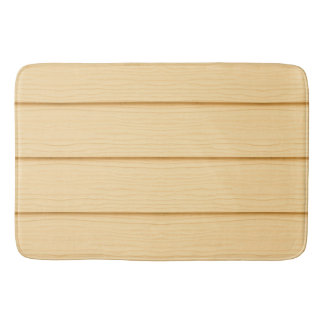 Sunny Wood Plank Bath Mat