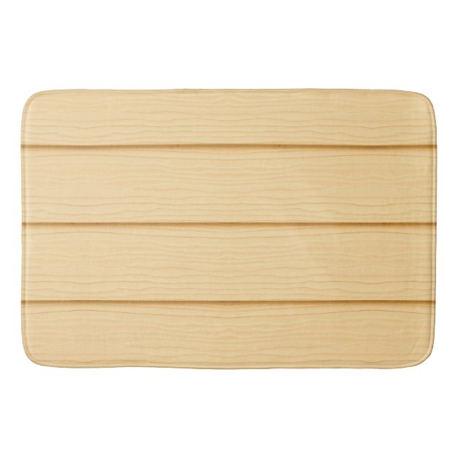 Sunny Wood Plank Bath Mat  (Front)