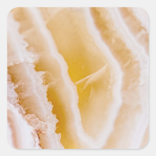 Sunny Yellow Agate Square Sticker