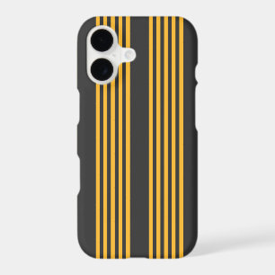 Sunny yellow and charcoal five stripe pattern