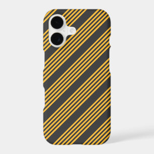 Sunny yellow and charcoal five stripe pattern