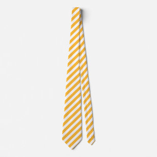 Sunny yellow and white candy stripes tie