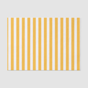 Sunny yellow and white candy stripes tissue paper