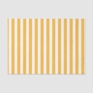 Sunny yellow and white candy stripes tissue paper